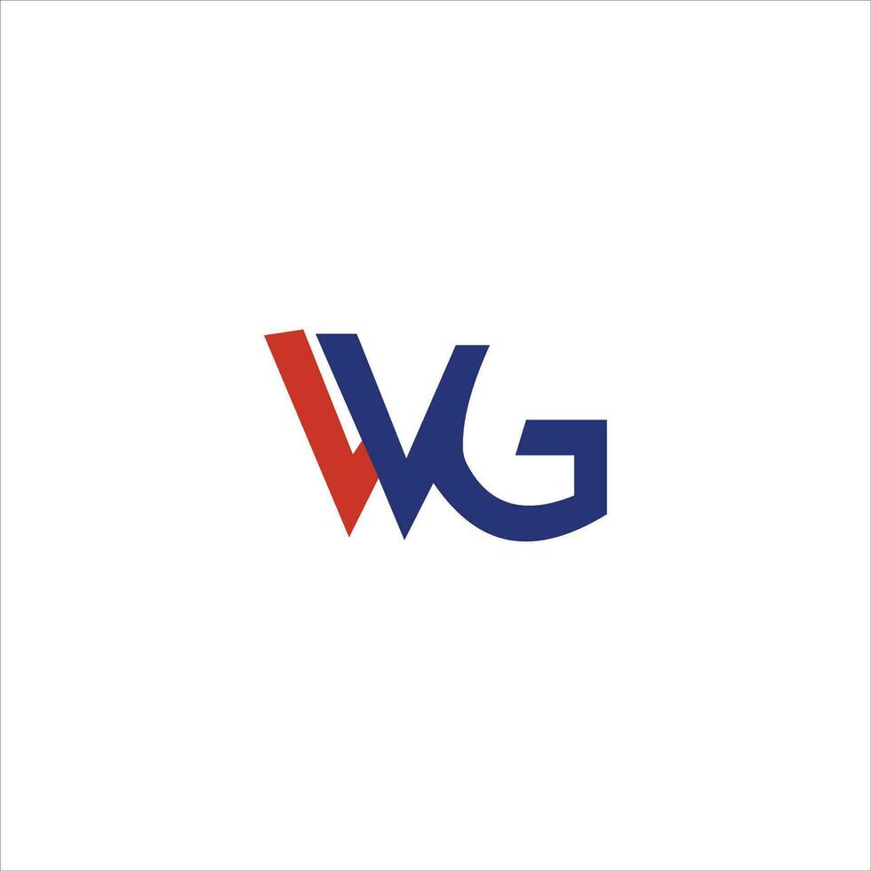 initiale lettre wg logo ou gw logo vecteur conception modèle