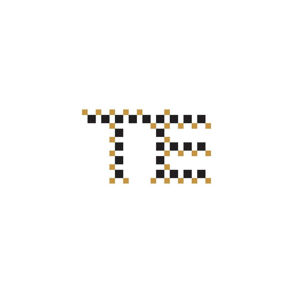 et, te, e et t abstrait initiale monogramme lettre alphabet logo conception vecteur