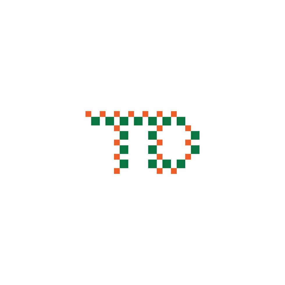 alphabet initiales logo td, dt, t et ré vecteur