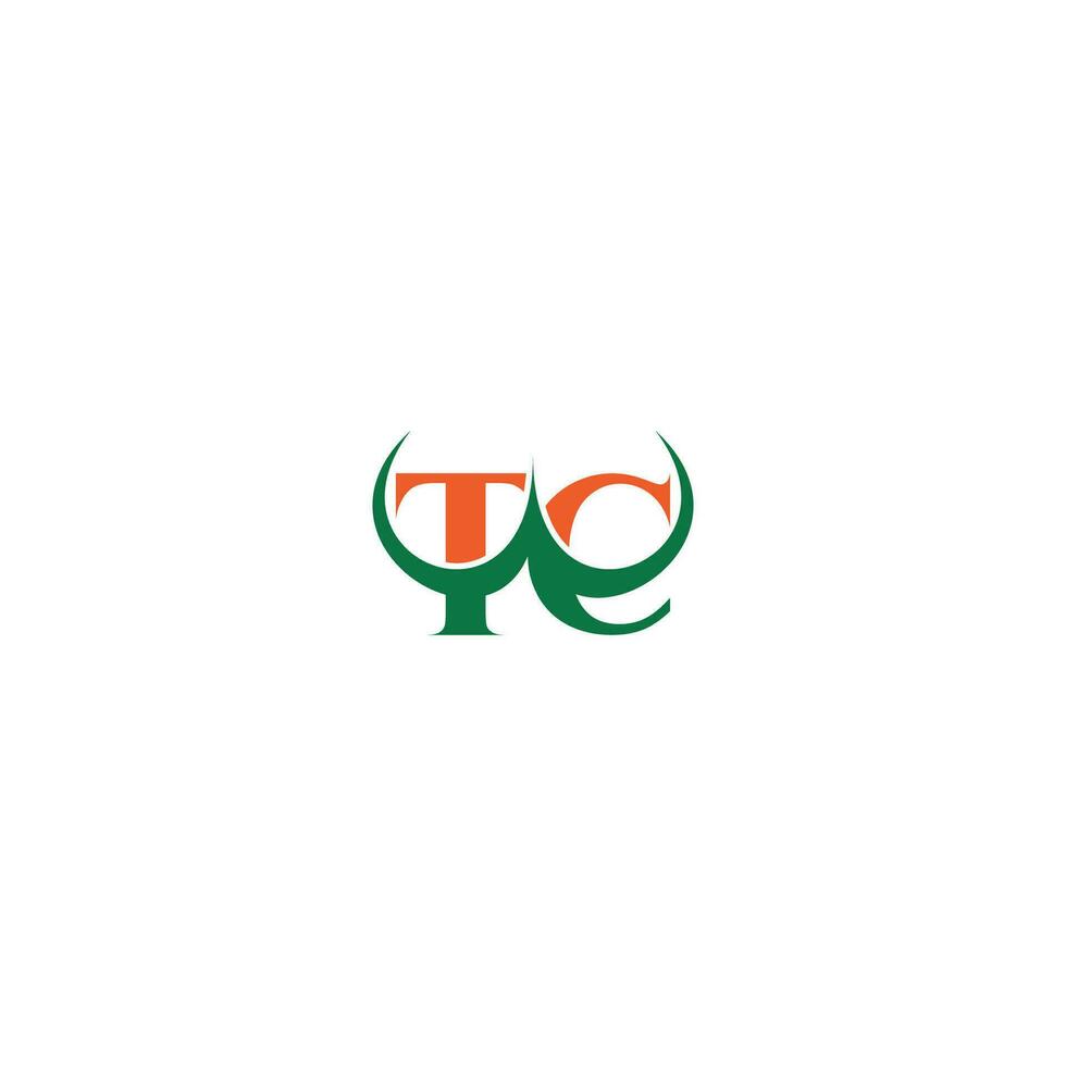 tc, ct, t et c abstrait initiale monogramme lettre alphabet logo conception vecteur