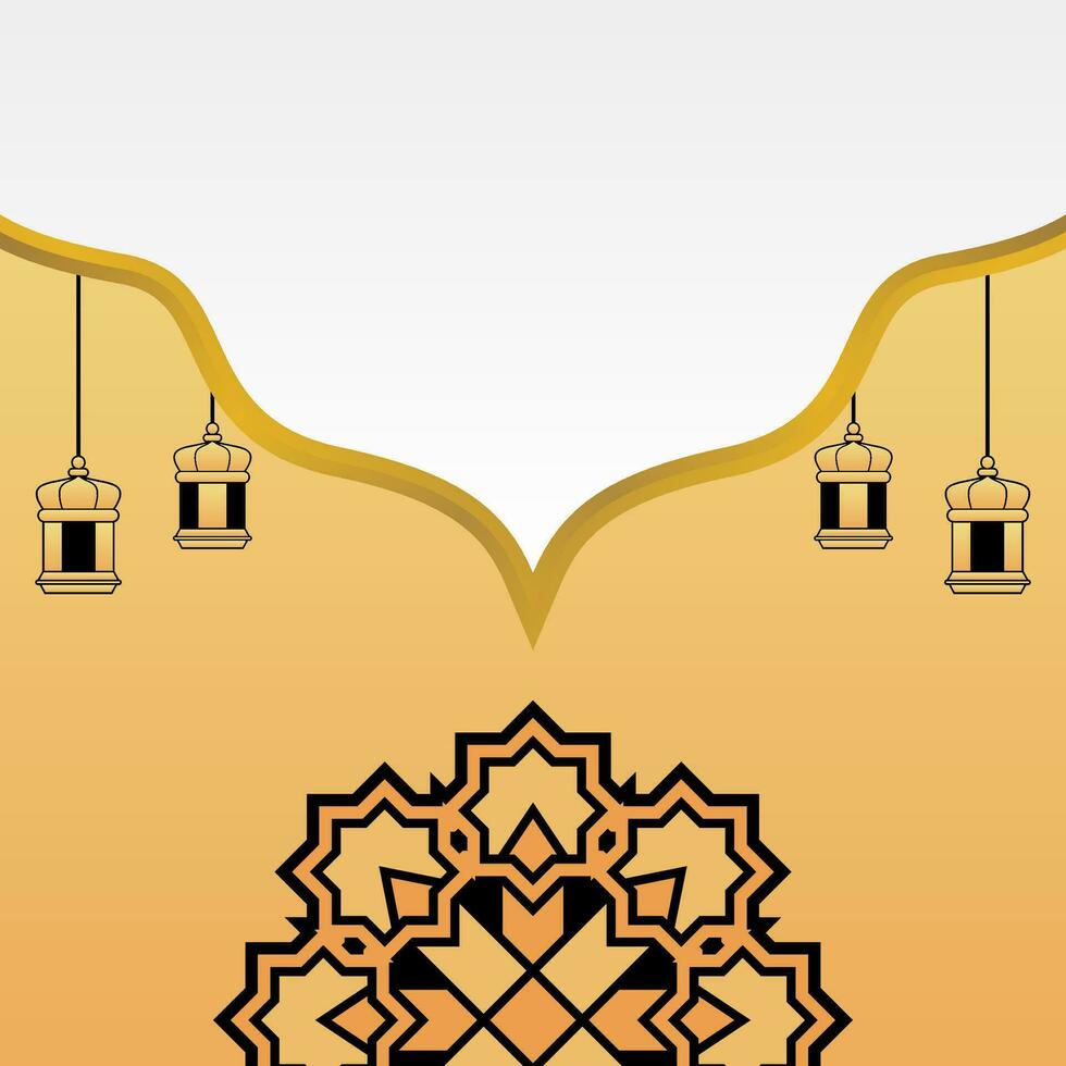 modifiable Ramadan vente affiche. avec mandala décorations et lanternes. conception pour dépliants, social médias, bannières et la toile. vecteur illustration