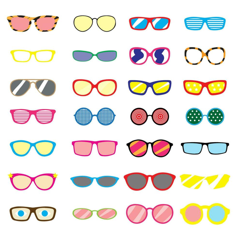 le des lunettes fête pour fête concept. vecteur