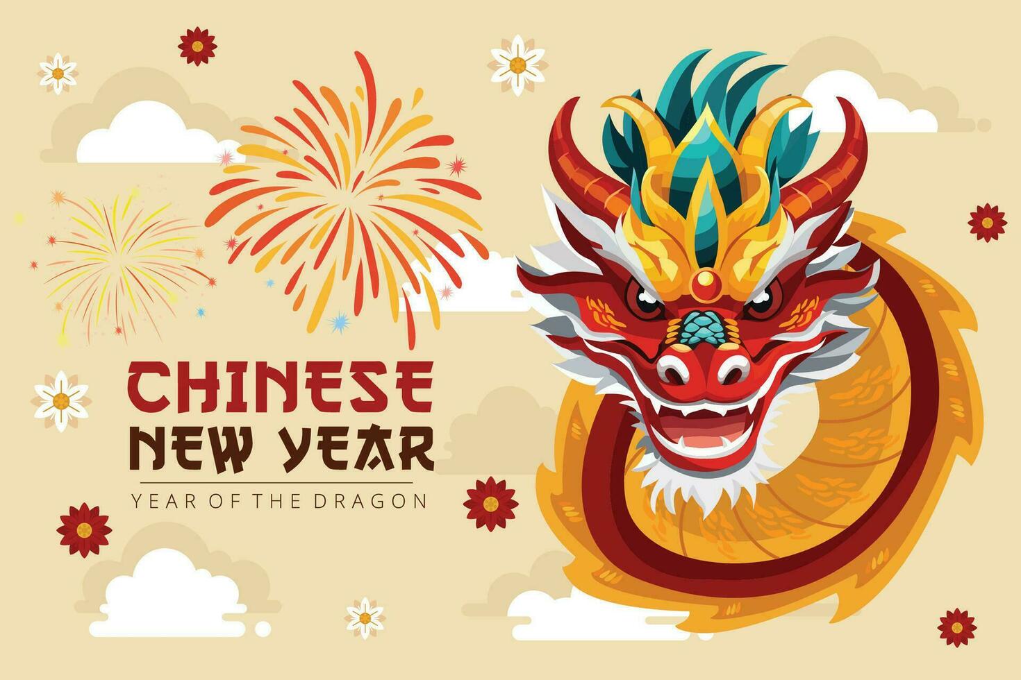 plat Contexte pour chinois Nouveau année Festival vecteur