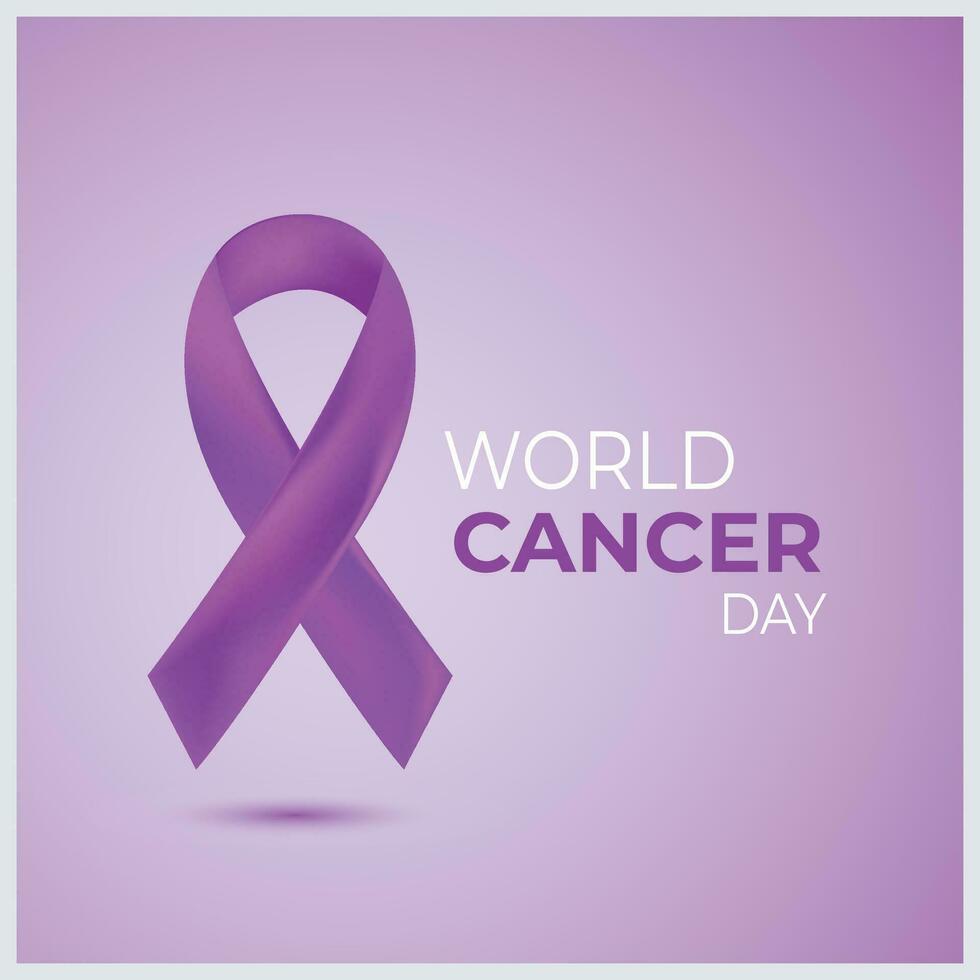 conception d'illustration vectorielle de la journée mondiale du cancer vecteur
