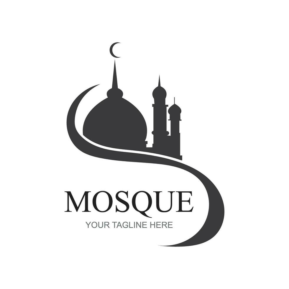 mosquée logo conception avec islamique Créatif concept prime vecteur