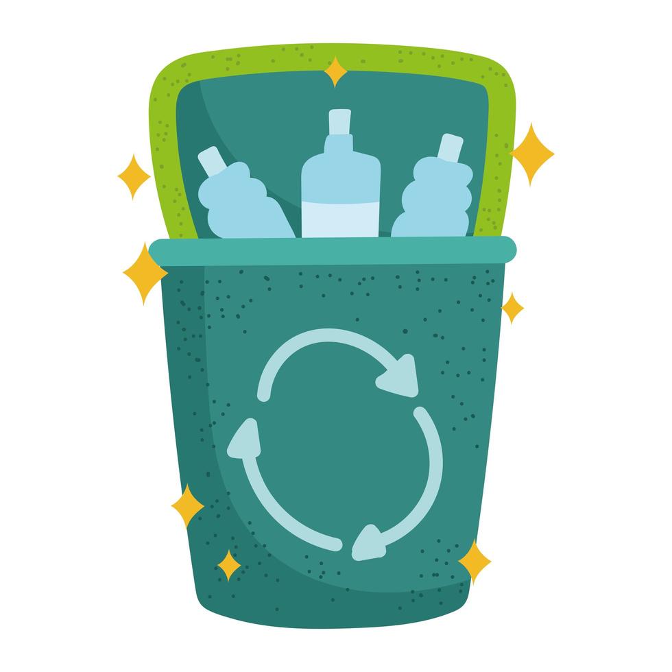 recycler la poubelle vecteur