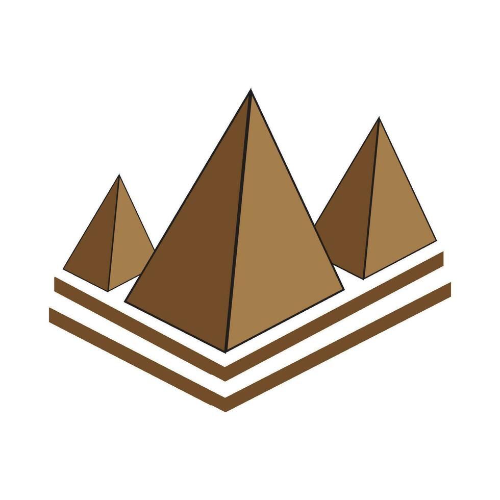 pyramide icône logo vecteur conception modèle