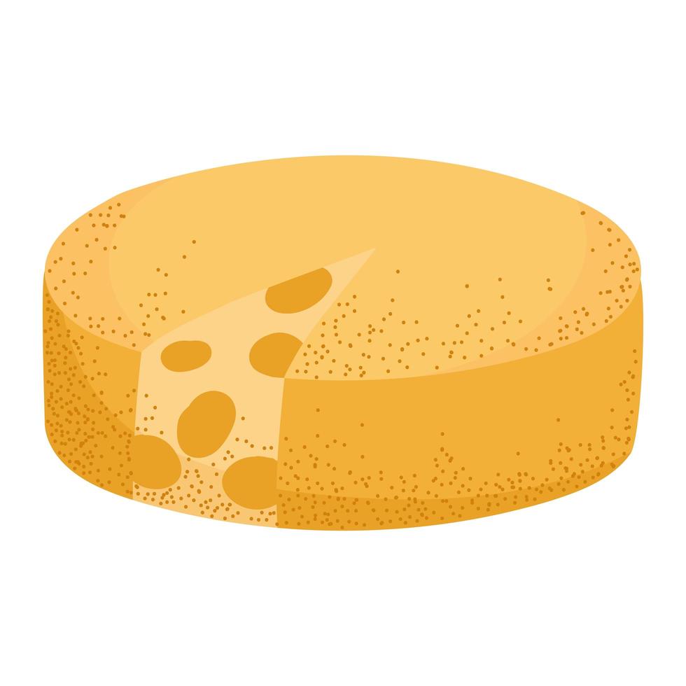 collation au fromage rond vecteur
