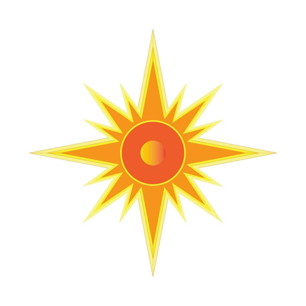 Soleil icône logo vecteur conception modèle