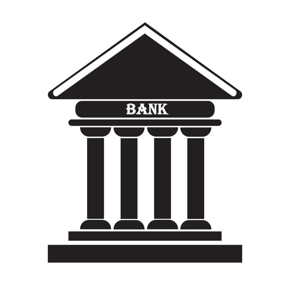 banque icône logo vecteur conception modèle