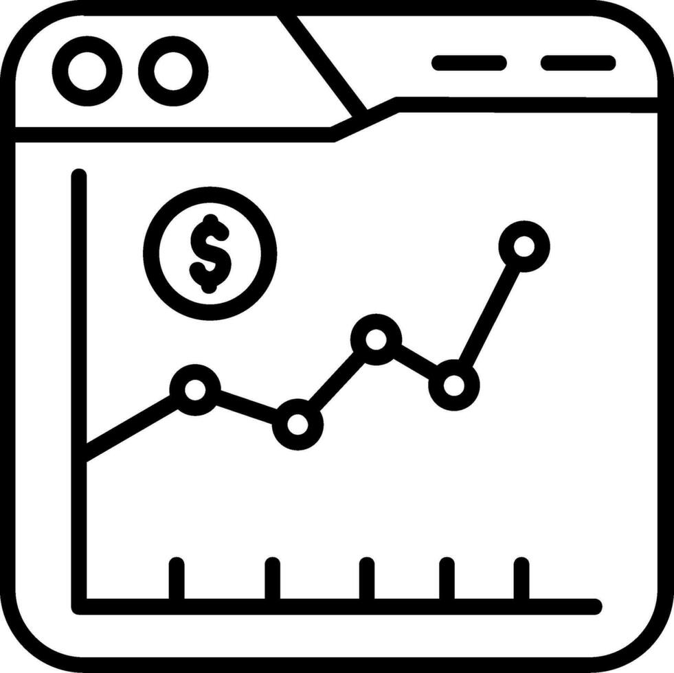 icône de vecteur de marché boursier