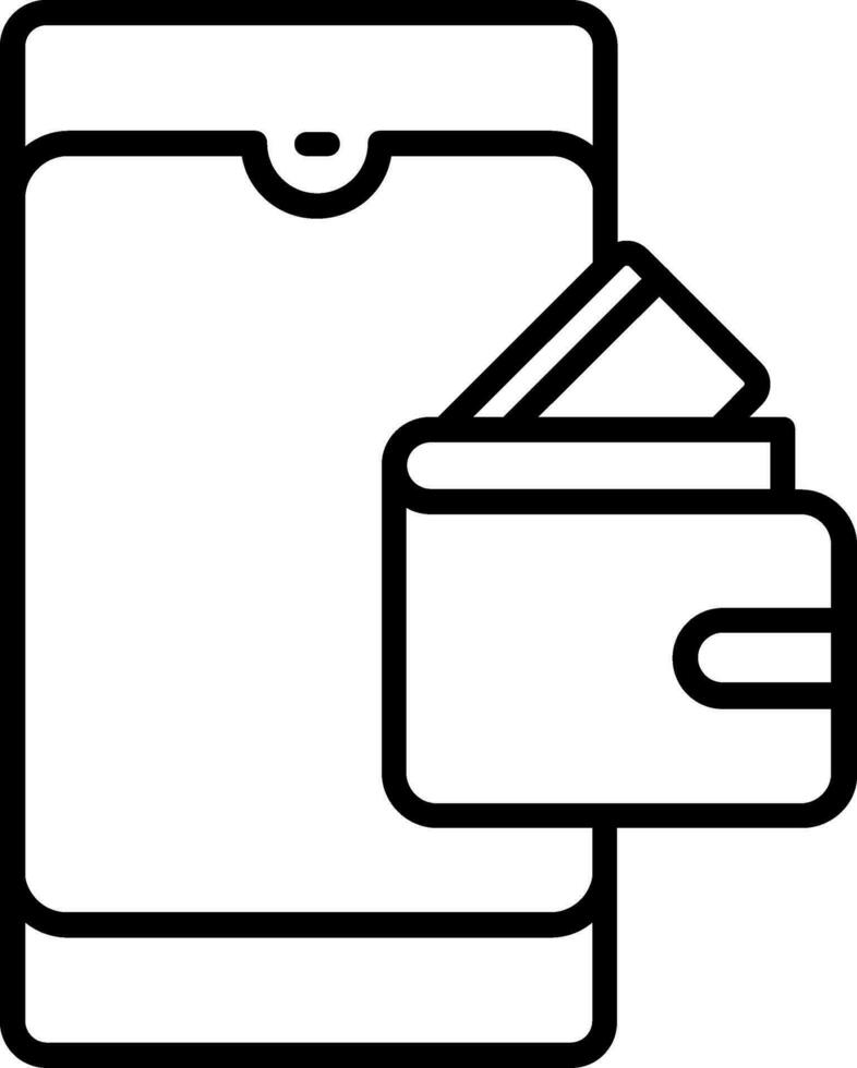 icône de vecteur de portefeuille électronique