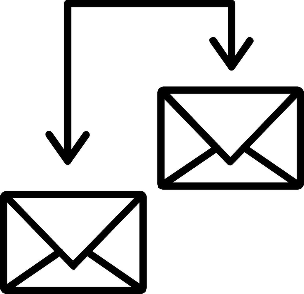 icône de vecteur d'échange de mails