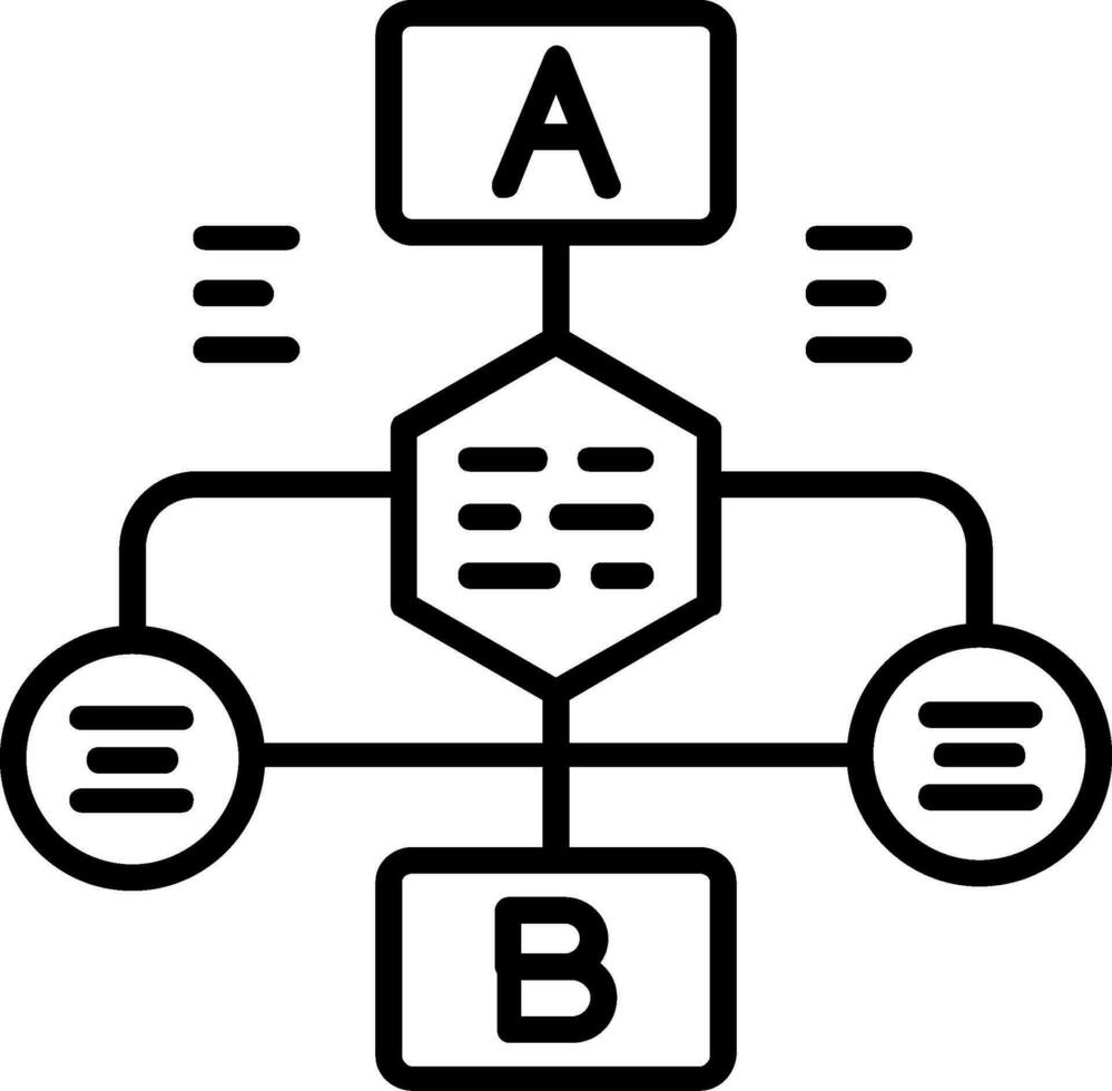 icône de vecteur d'organigramme