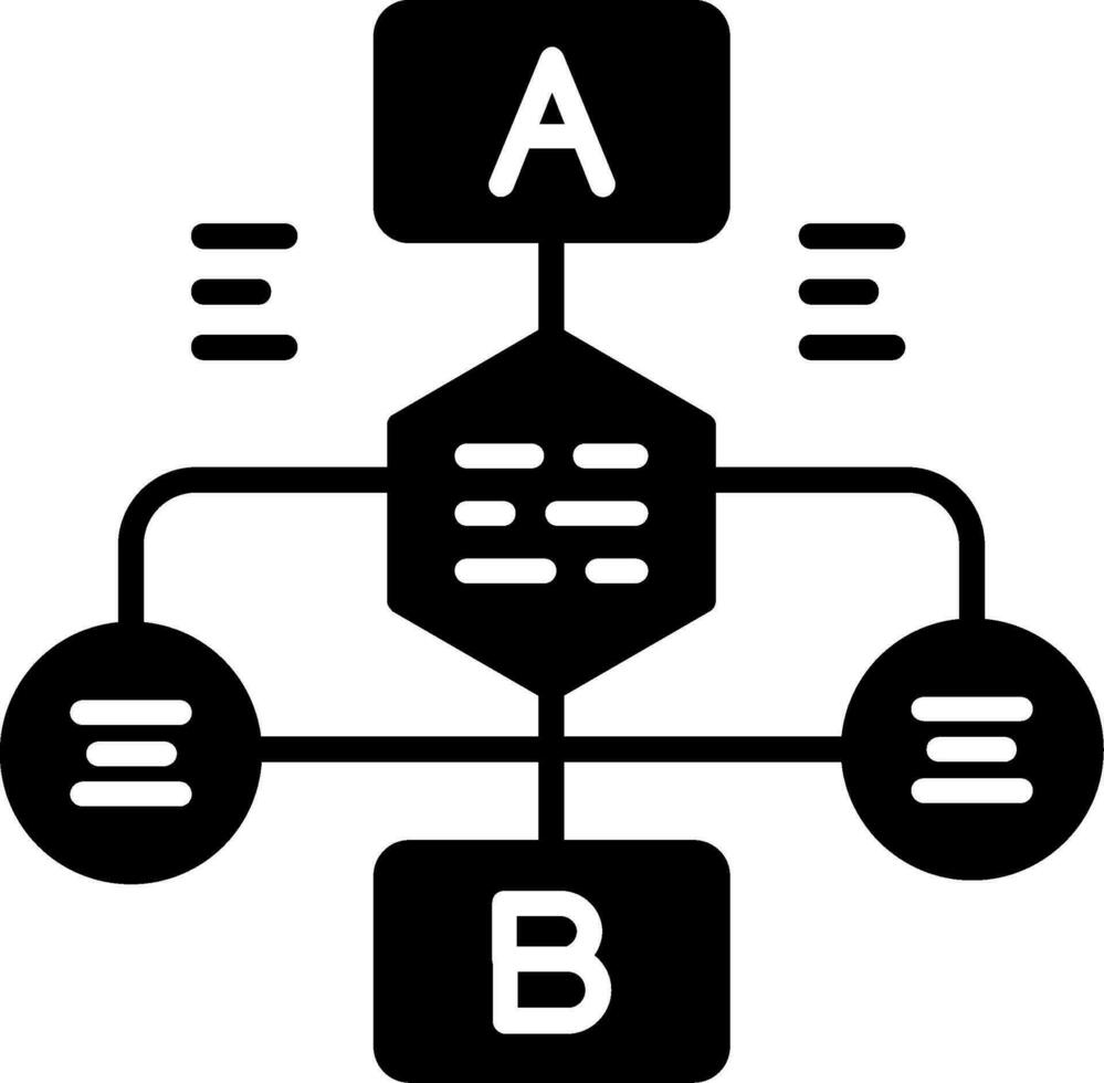 icône de vecteur d'organigramme