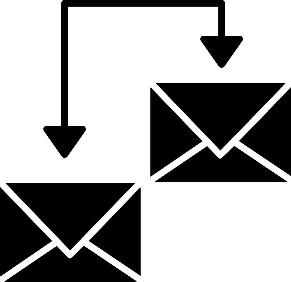 icône de vecteur d'échange de mails