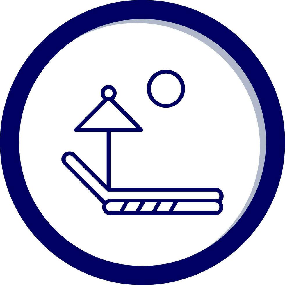 icône de vecteur de chaise longue