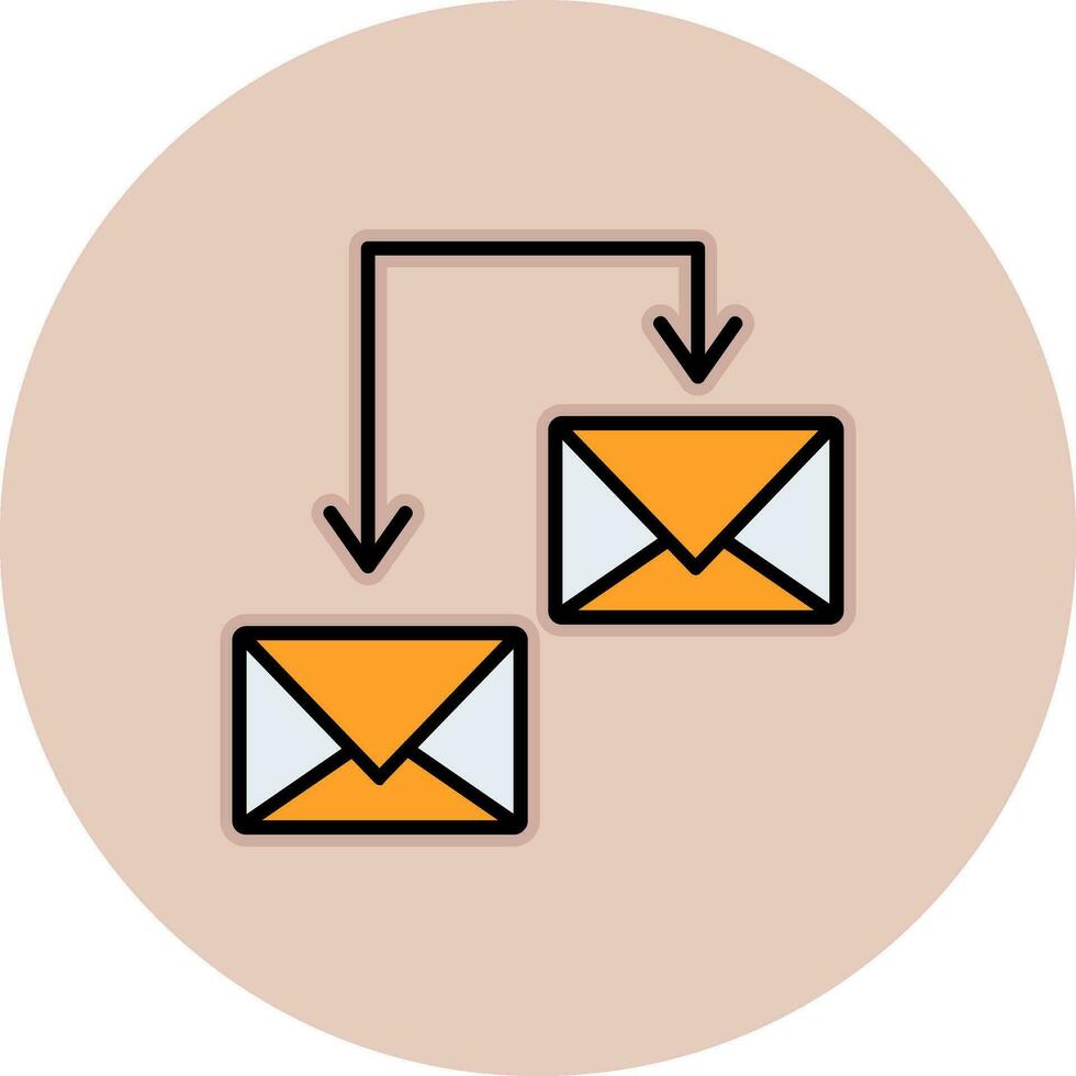 icône de vecteur d'échange de mails