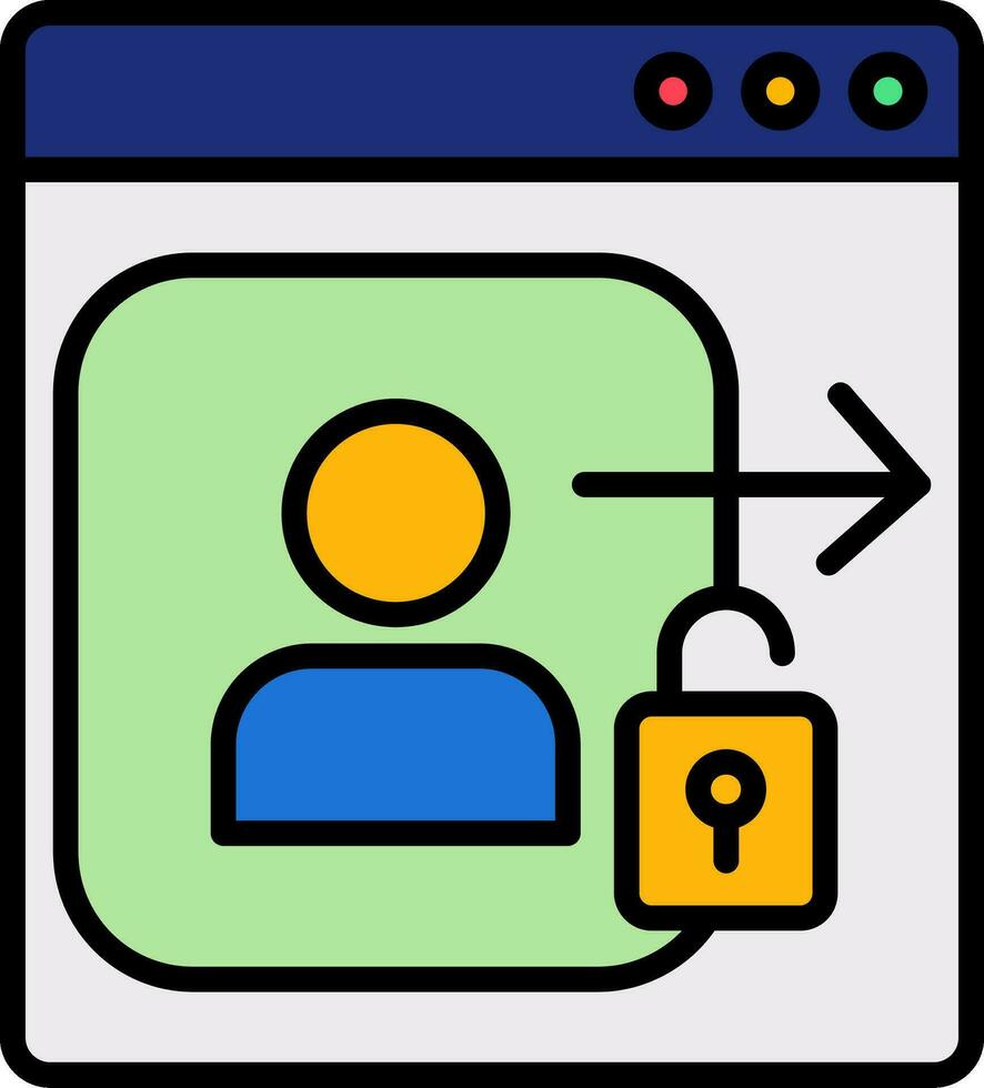 connectez-vous à l'icône de vecteur