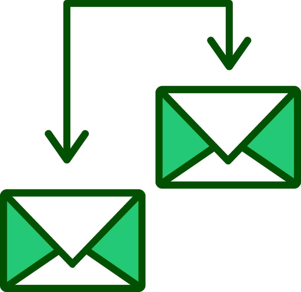 icône de vecteur d'échange de mails