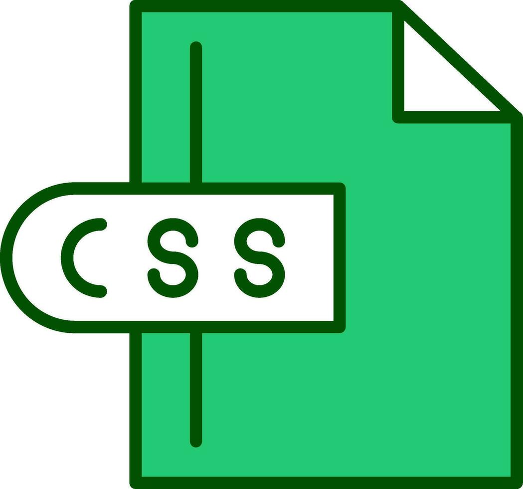 icône de vecteur de fichier css