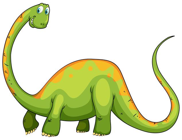 Dinosaure à long cou et queue vecteur