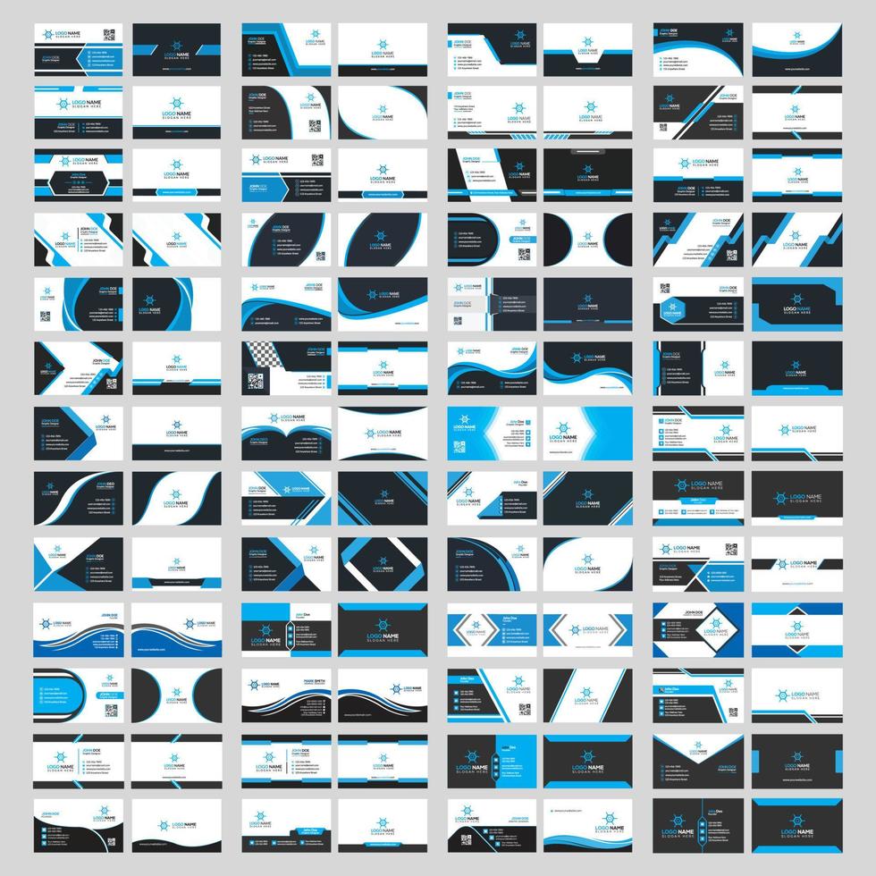 ensemble de modèles de conception de carte de visite vecteur