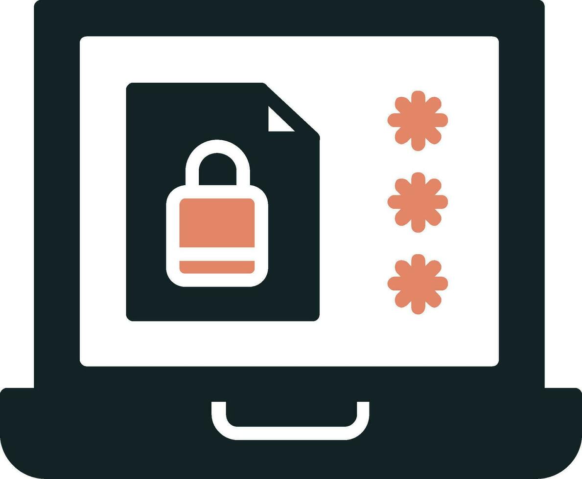 icône de vecteur de protection de fichier