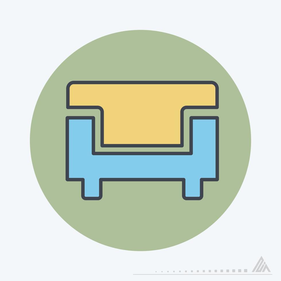 illustration vectorielle de sièges - style compagnon de couleur vecteur