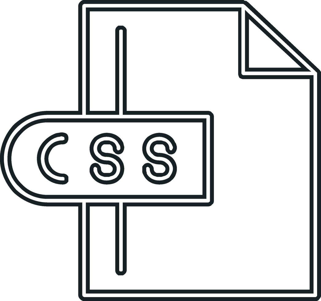 icône de vecteur de fichier css