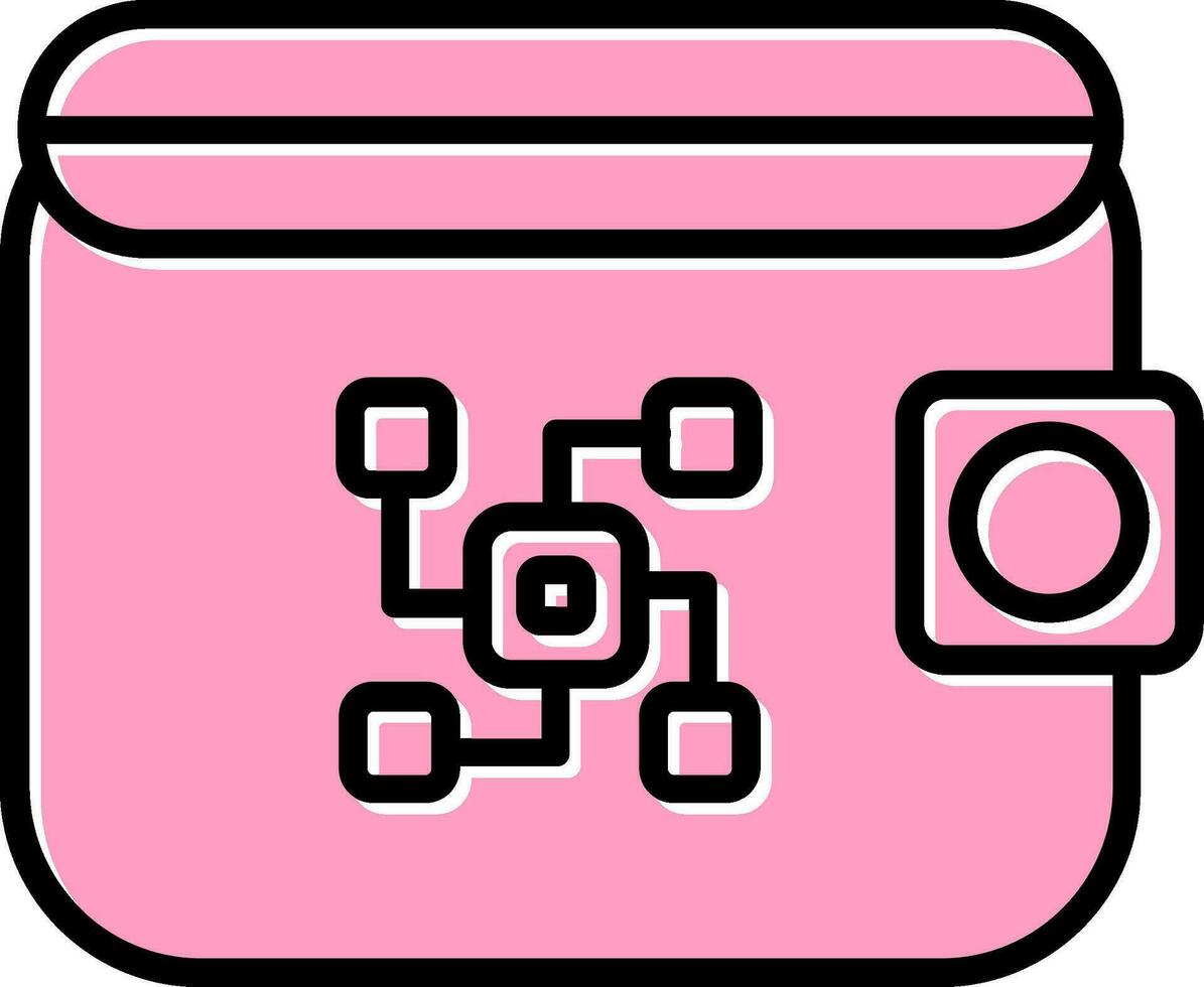 icône de vecteur de portefeuille électronique