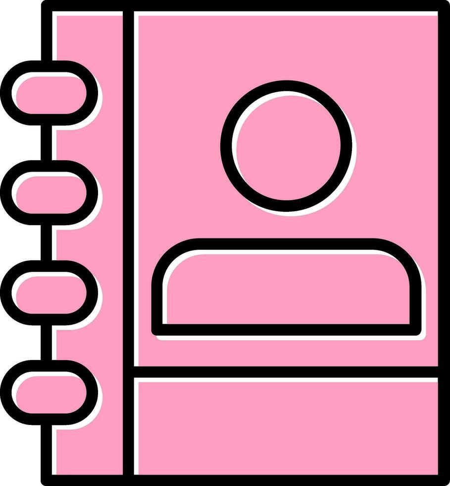 icône de vecteur de carnet de contacts