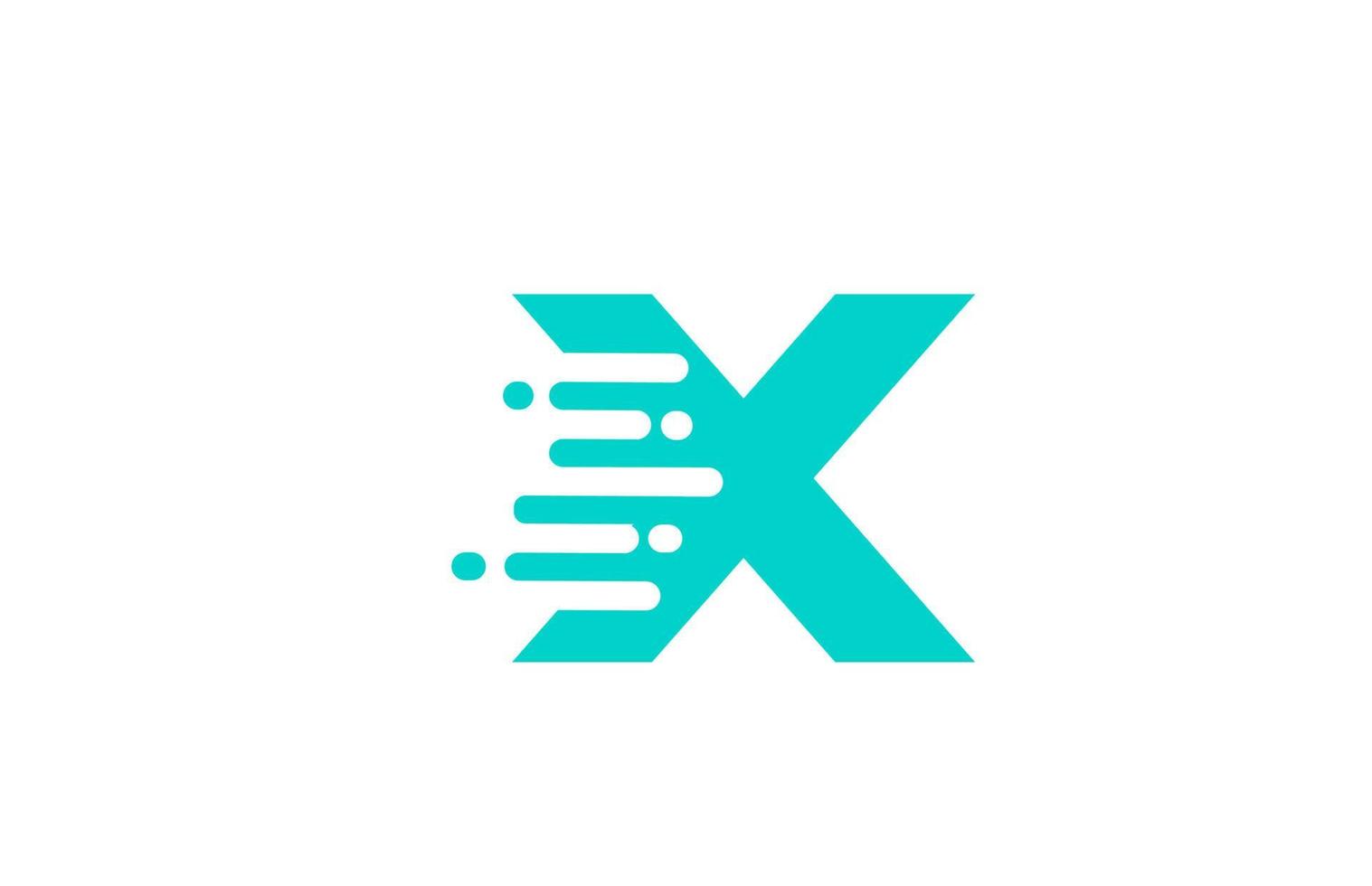 icône verte du logo de la lettre de l'alphabet x pour les entreprises et l'entreprise vecteur