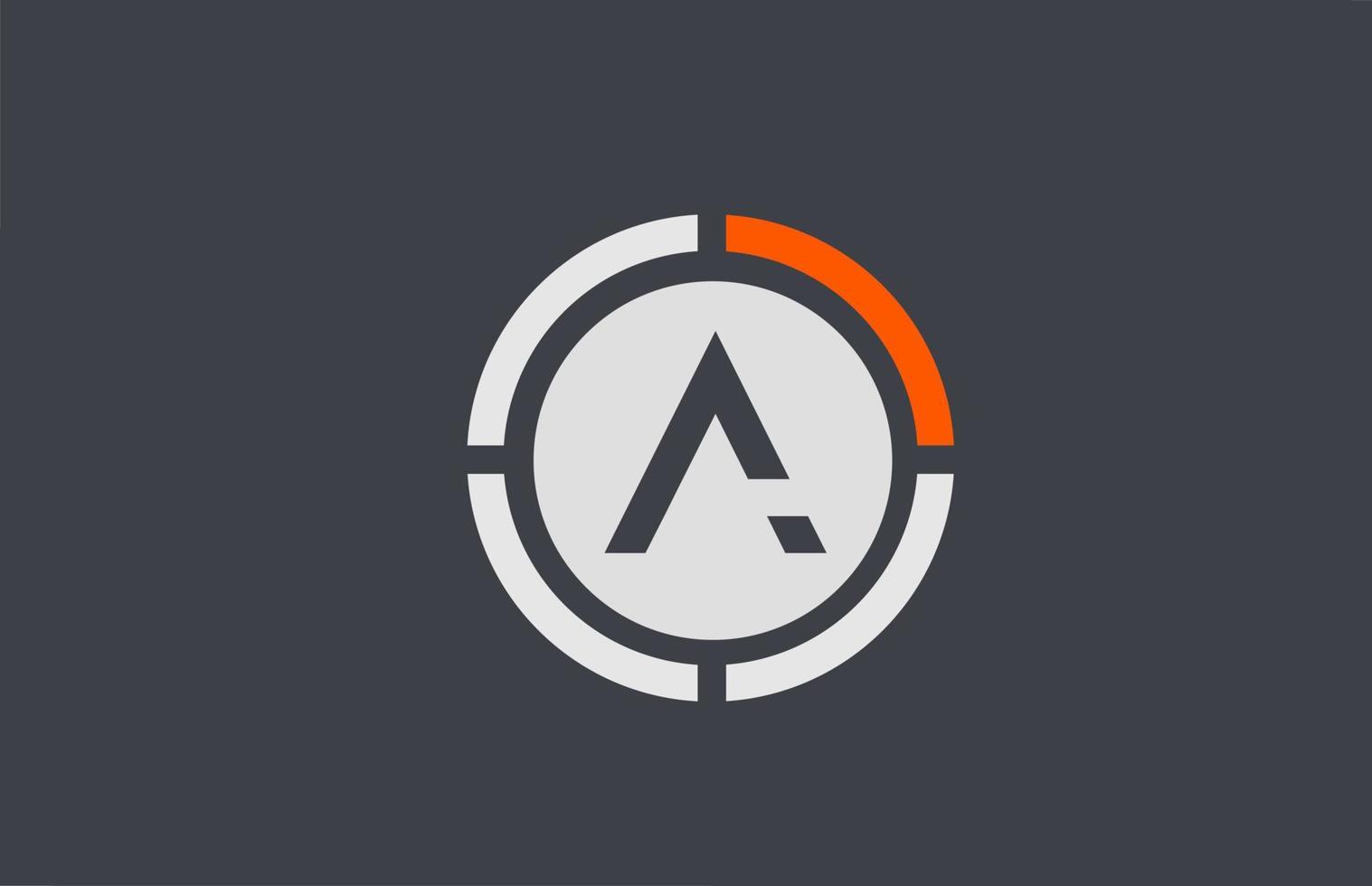 gris orange une conception d'icône de logo de lettre d'alphabet pour des affaires et l'entreprise vecteur