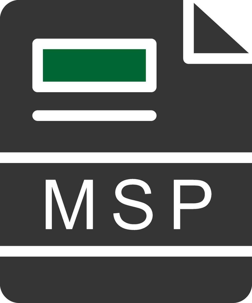MSP Créatif icône conception vecteur