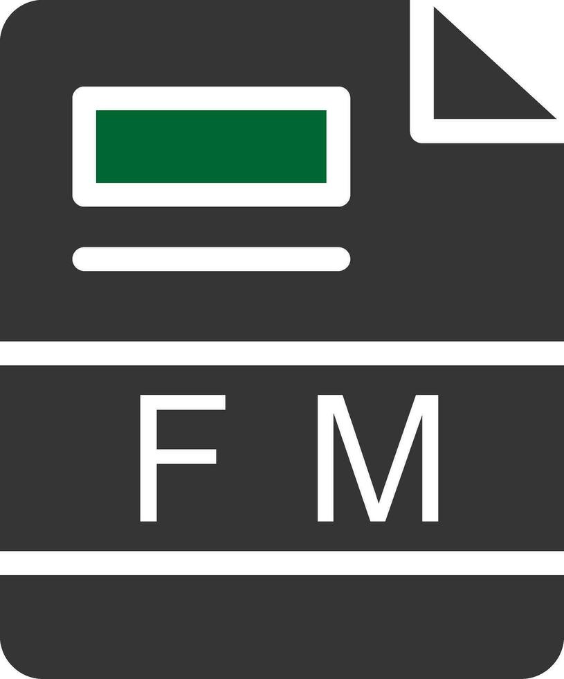 fm Créatif icône conception vecteur