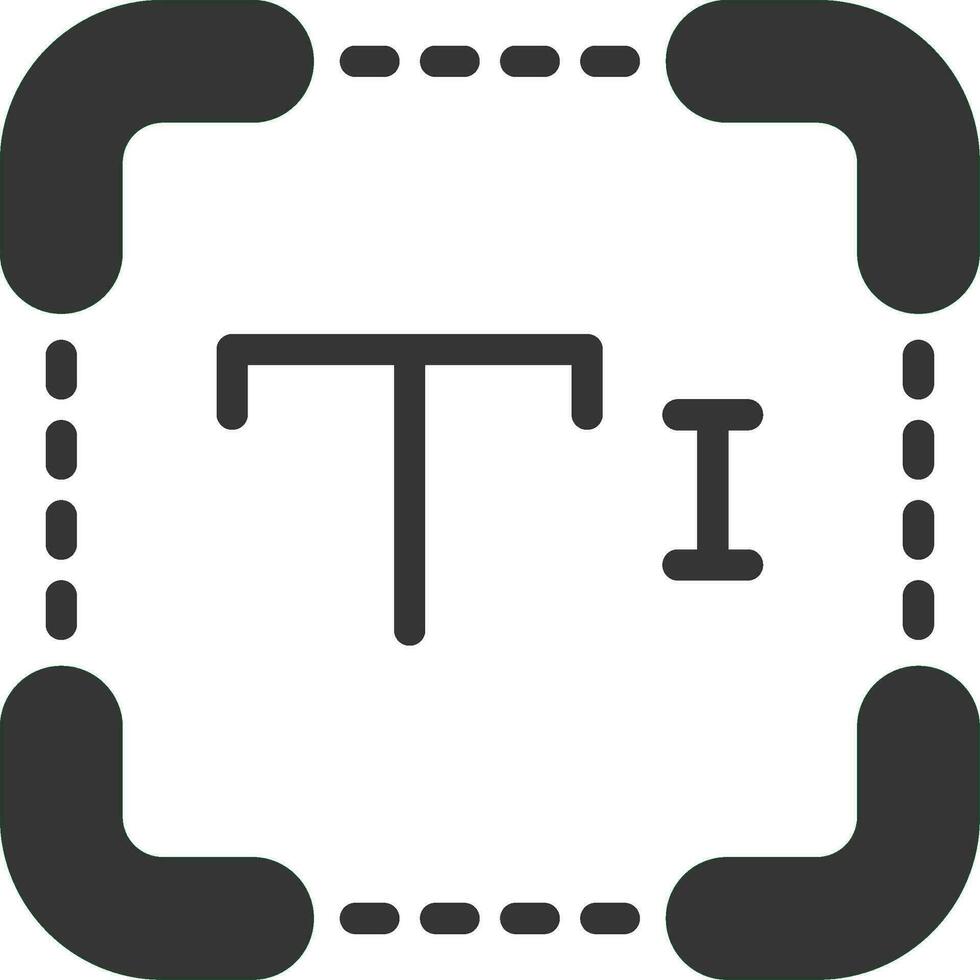 conception d'icône de création de texte vecteur