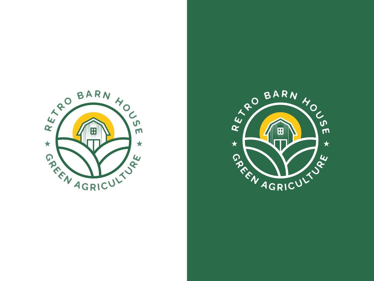 concept de conception de logo d'agriculture et de ferme vecteur