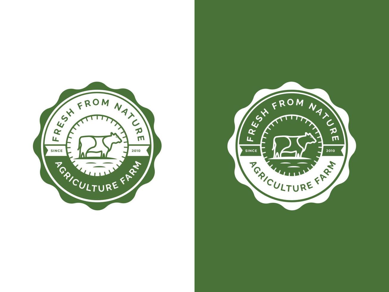 concept de conception de logo d'agriculture et de ferme vecteur