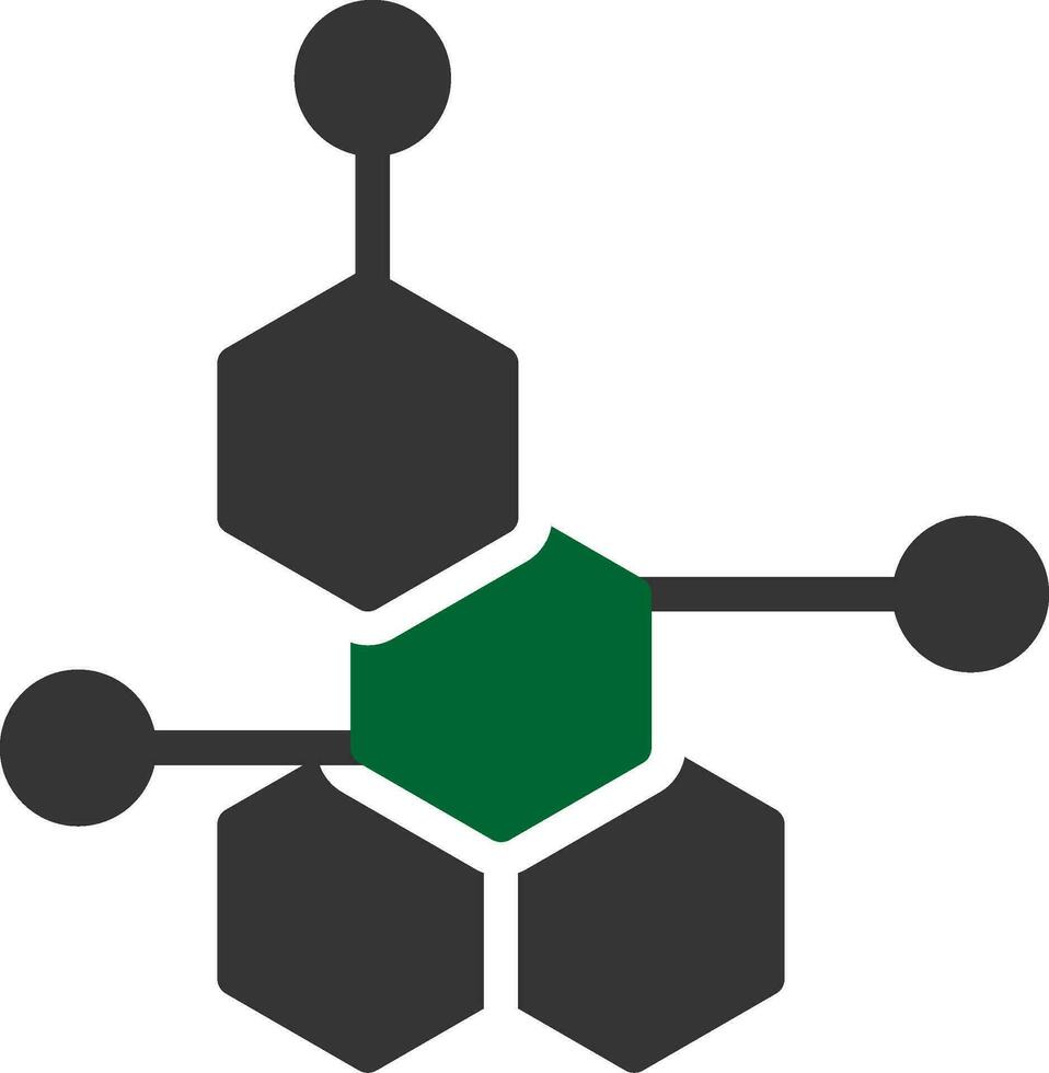 conception d'icône créative de molécule vecteur