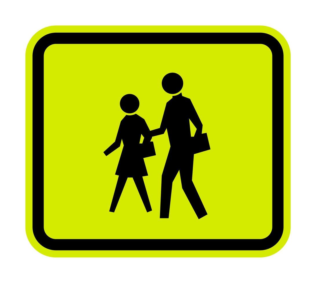 signe de symbole de zone scolaire isoler sur fond blanc, illustration vectorielle vecteur