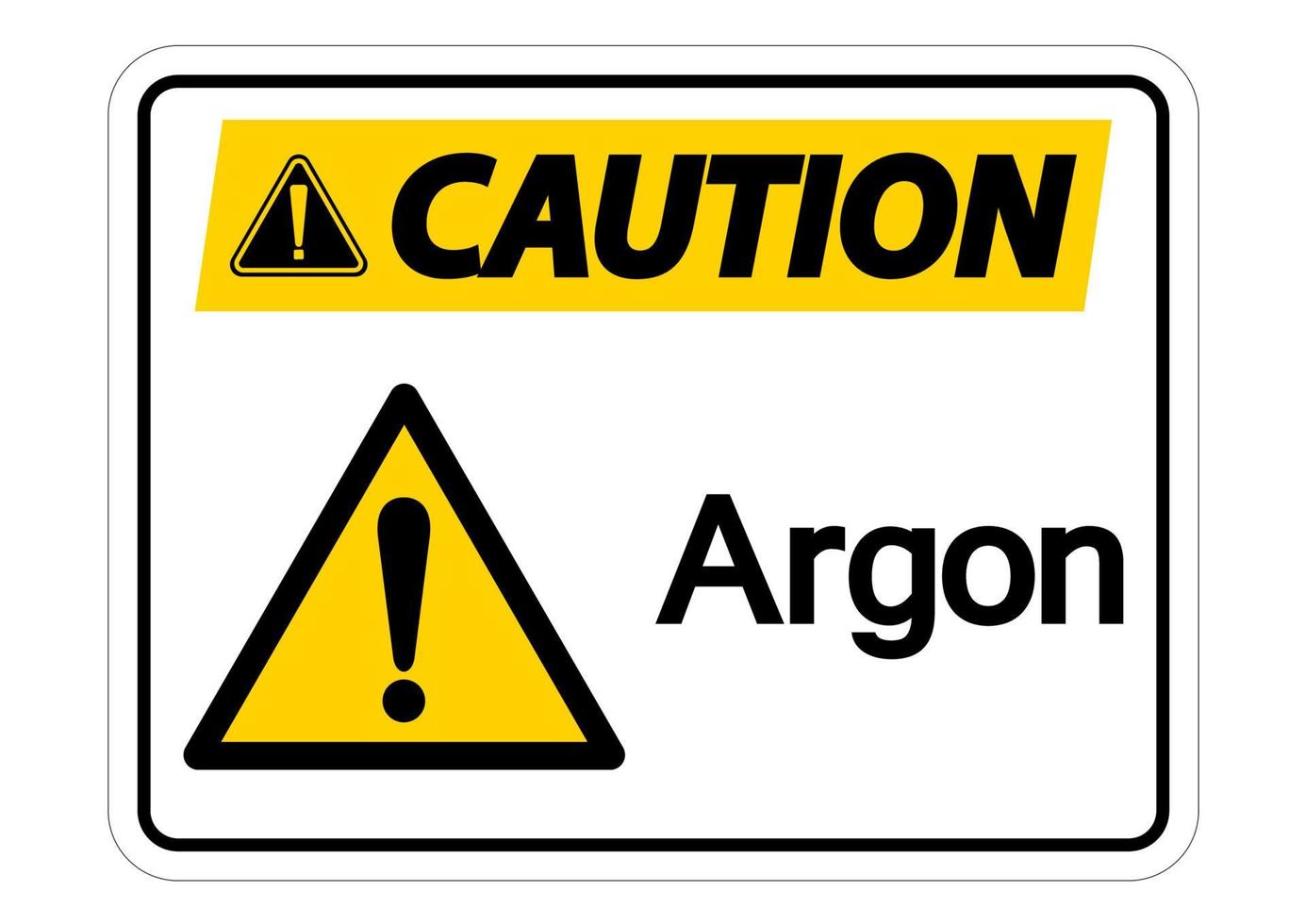 Attention signe symbole argon vecteur