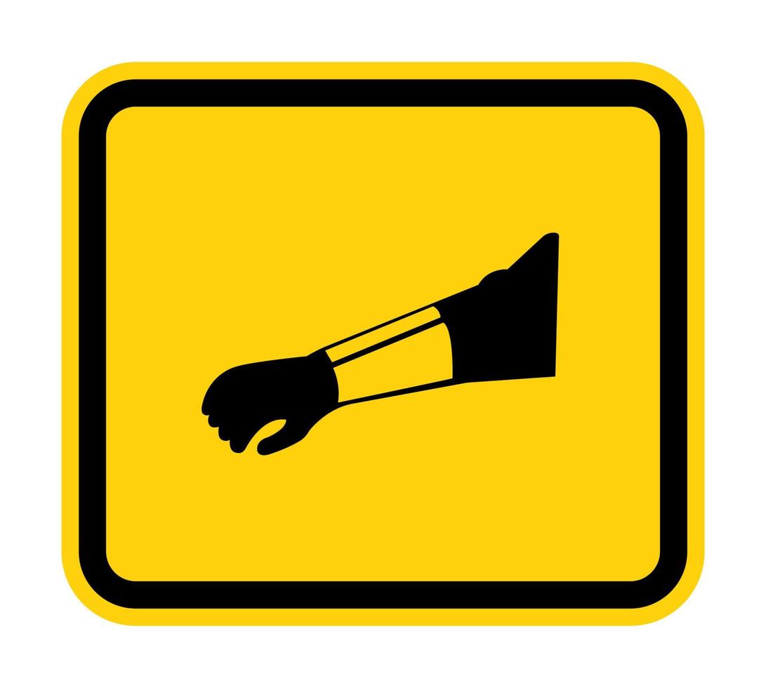 Symbole d'usure signe de protection du bras isoler sur fond blanc, illustration vectorielle eps.10 vecteur