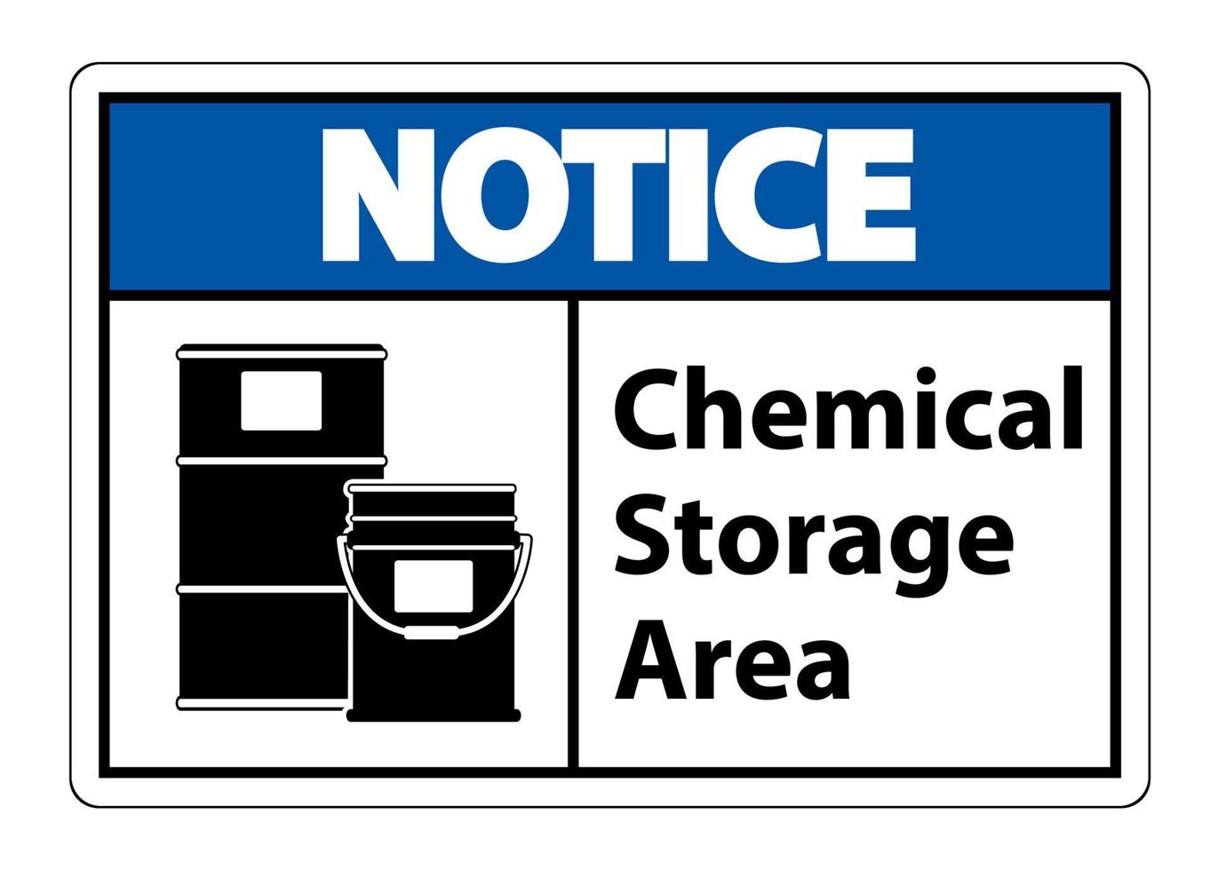 signe de symbole de stockage chimique isoler sur fond blanc vecteur