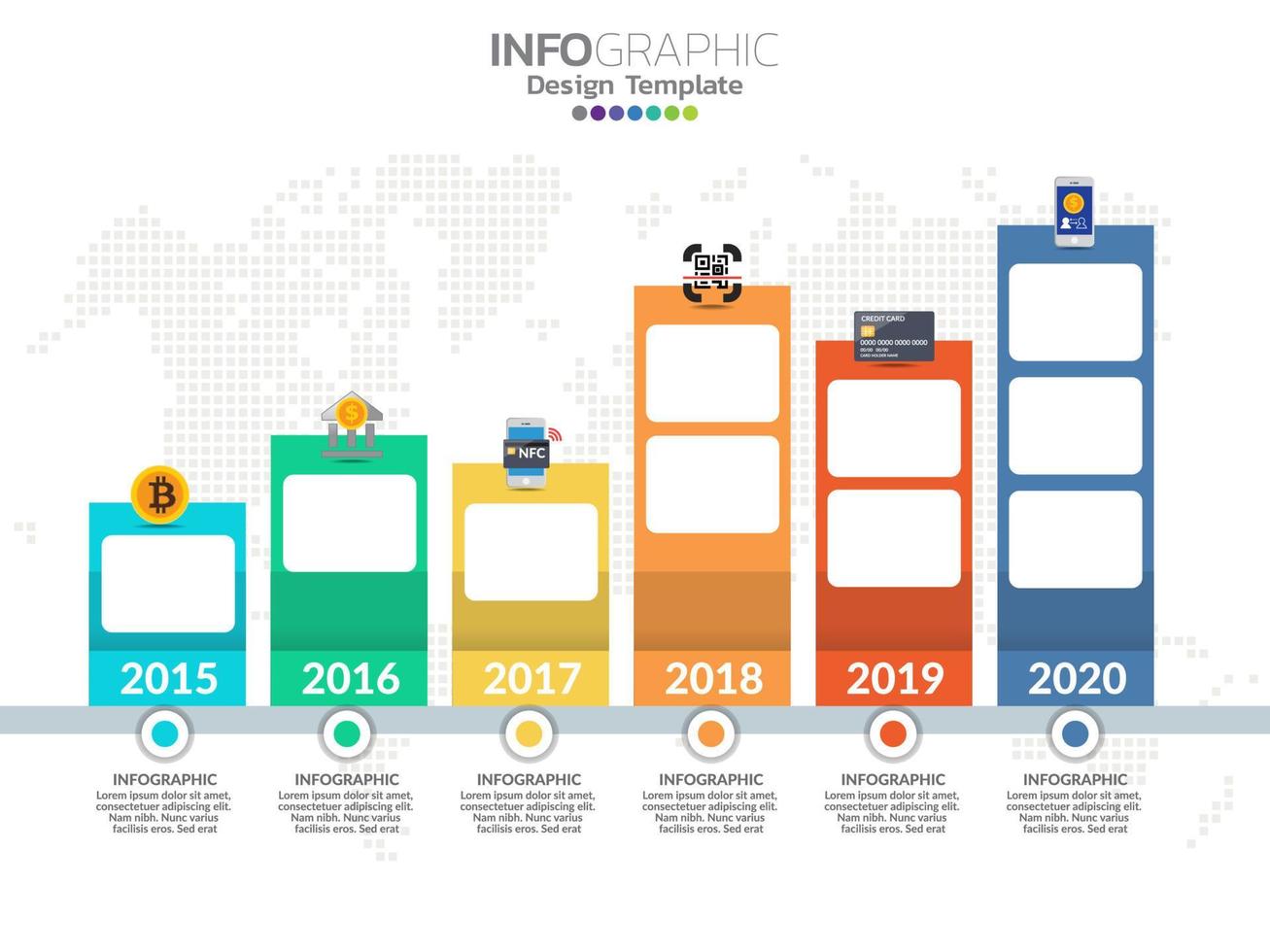 conception de modèle d'infographie d'entreprise avec options vecteur