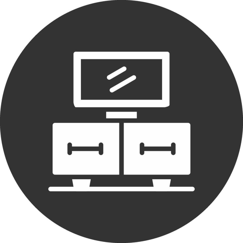 conception d'icône créative de meuble tv vecteur