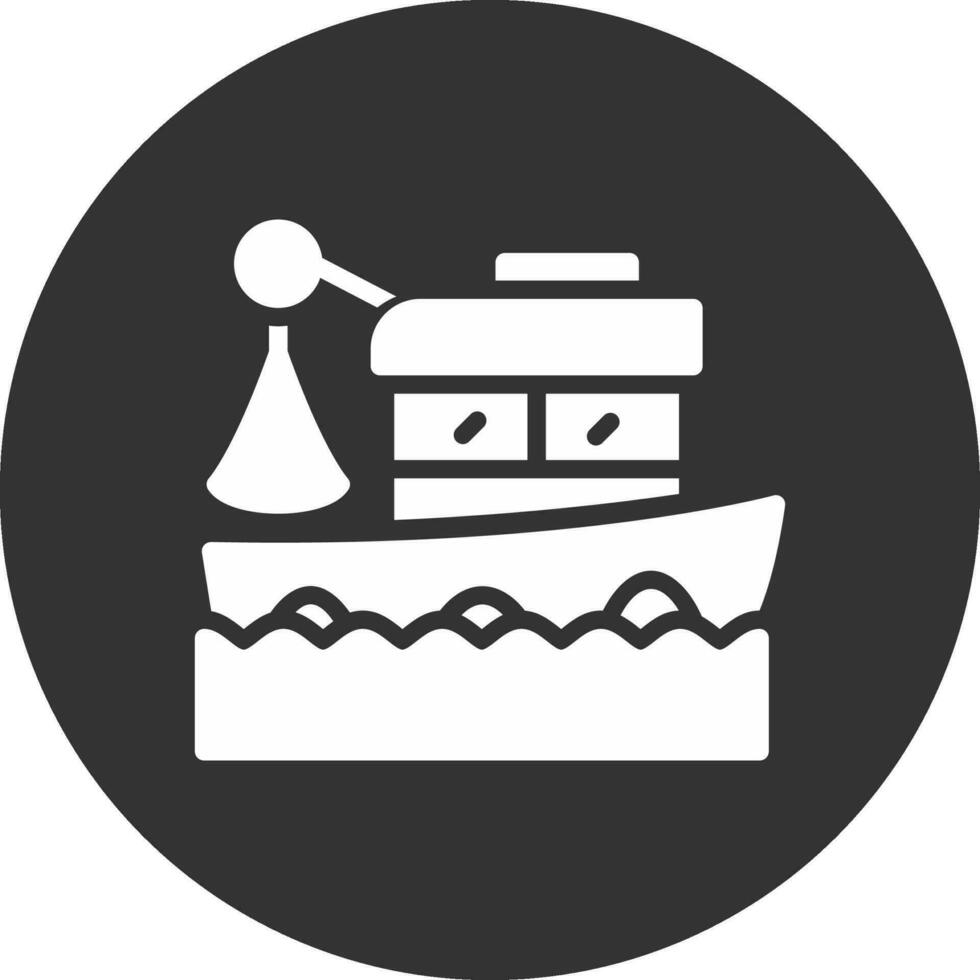 conception d'icône créative de bateau de pêche vecteur