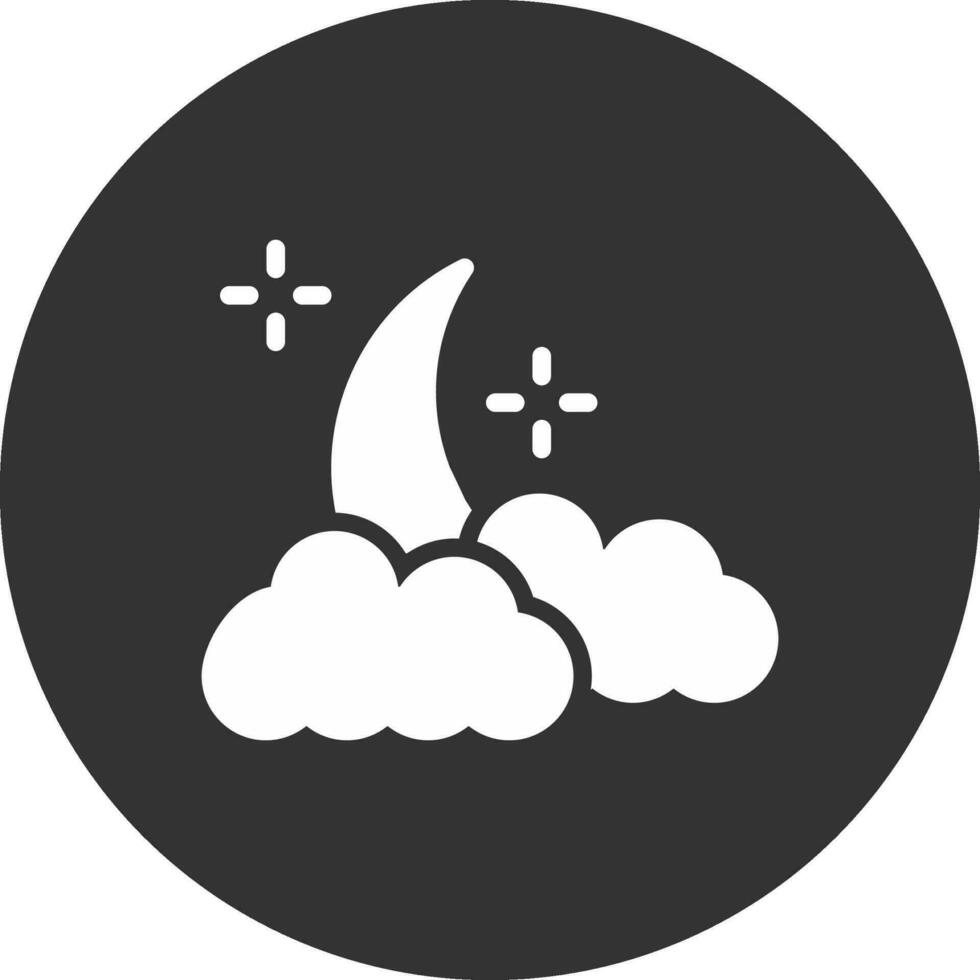 nuageux nuit Créatif icône conception vecteur