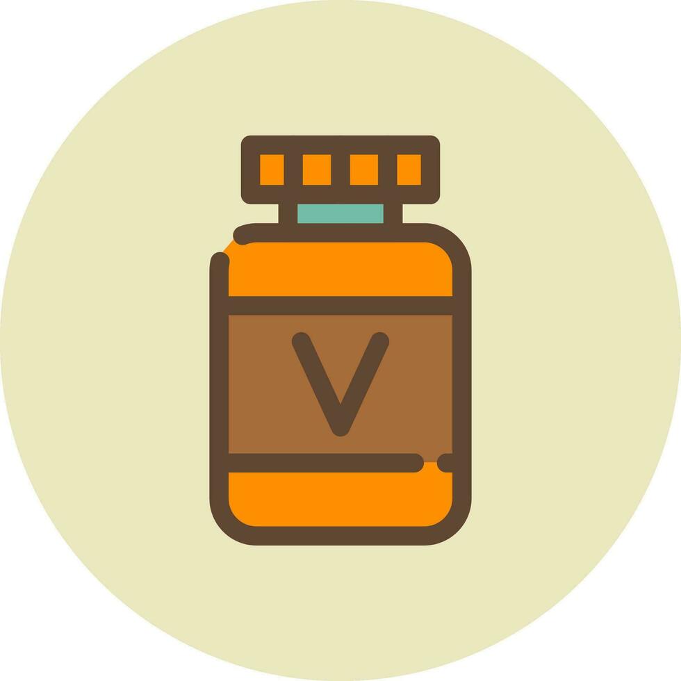 conception d'icônes créatives de vitamines vecteur