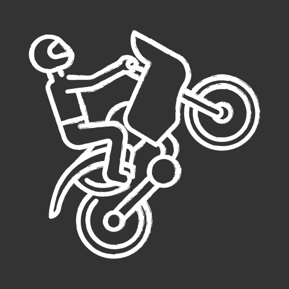 icône de craie de moto vecteur
